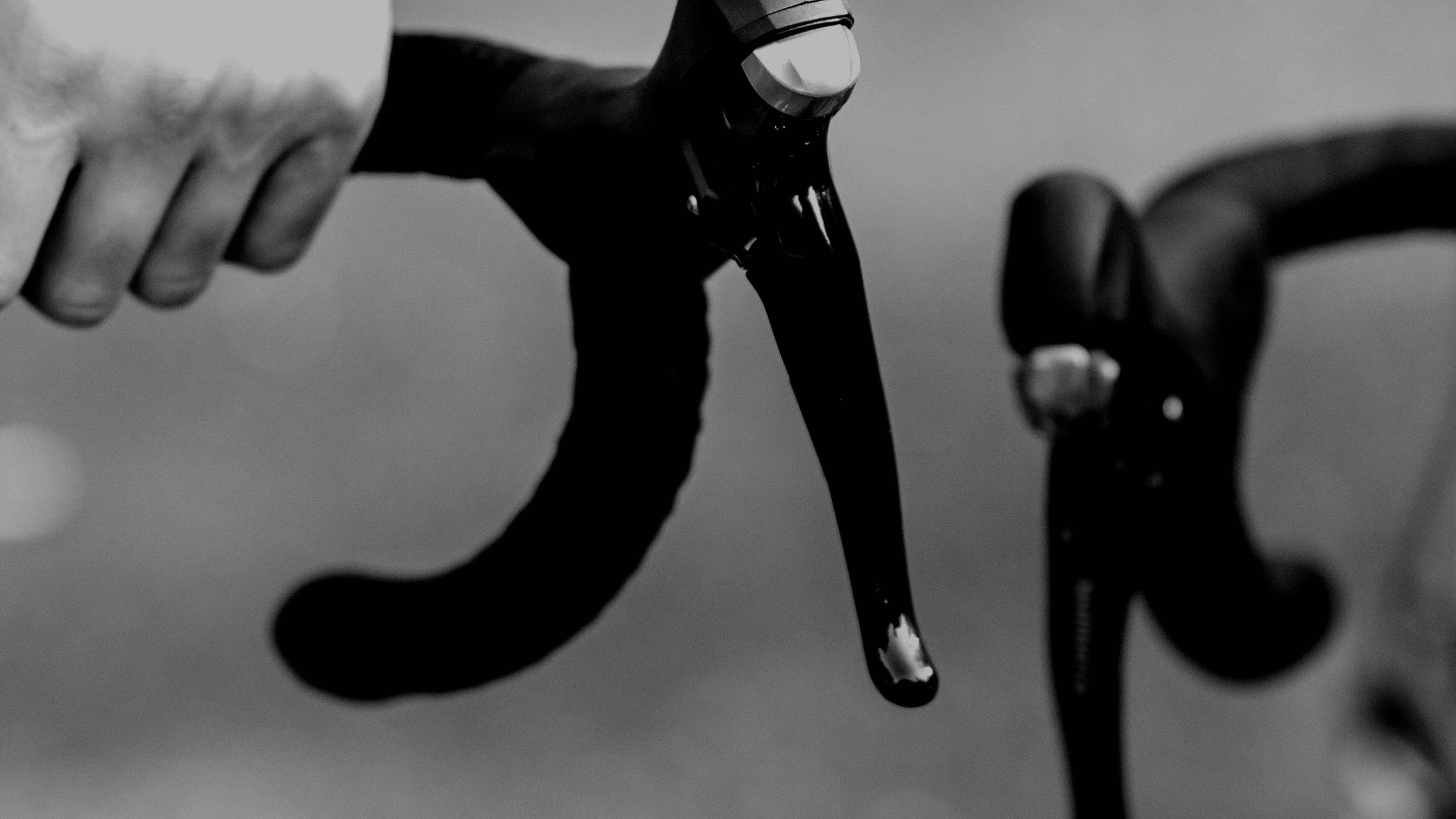 A rider's hands on the drops