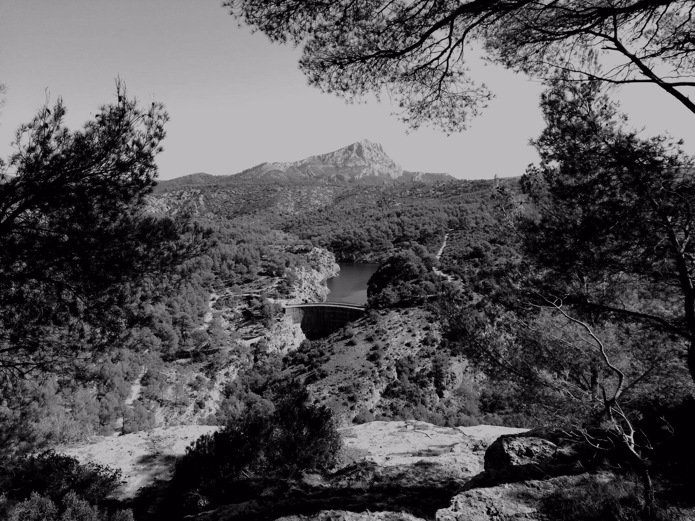 Montagne Sainte-Victoire above the Zola dam near Aix-en-Provence.