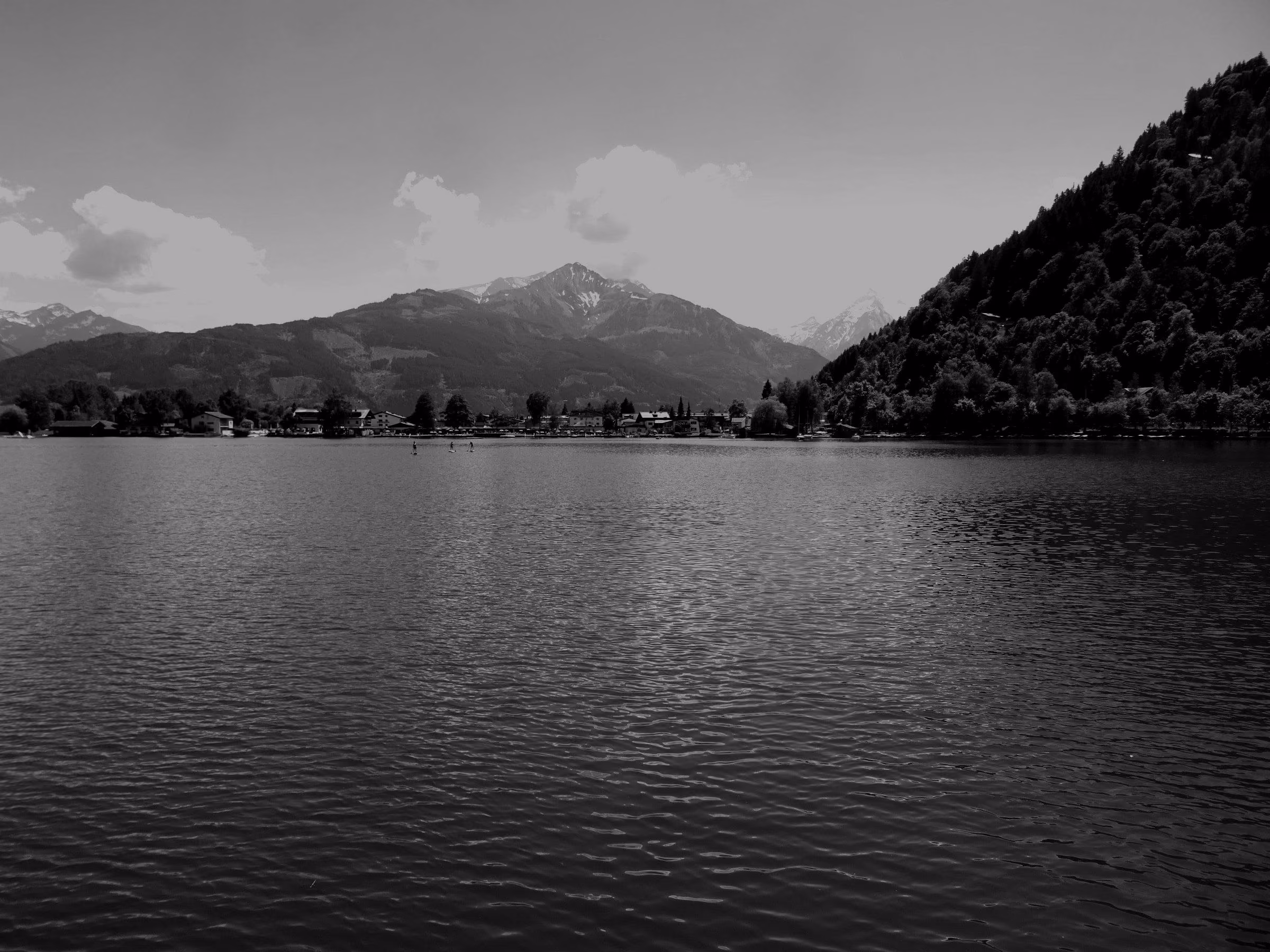 Lake Zell in the Zeller Becken basin at Zell am See, Salzburg.
