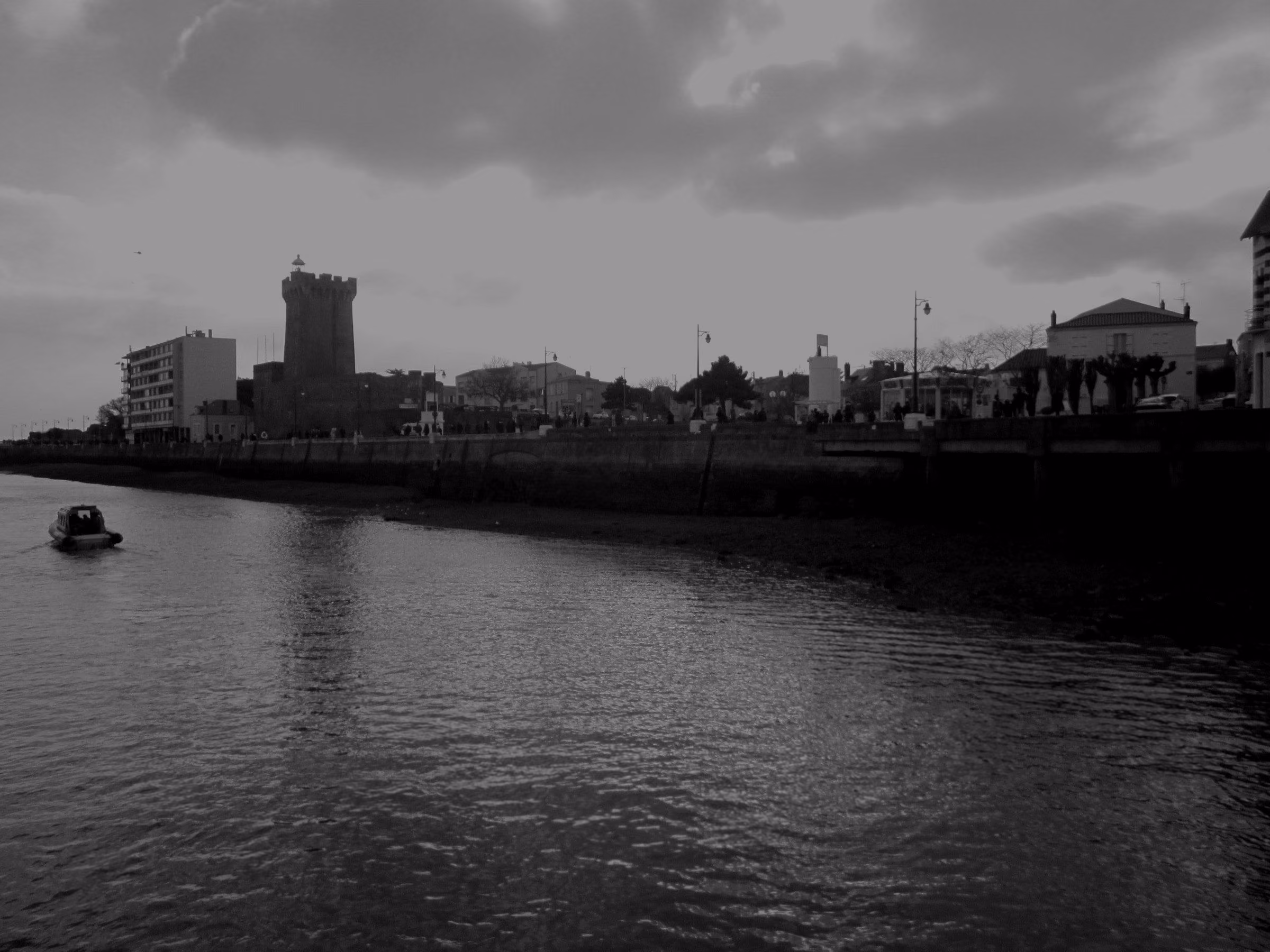 The harbour channel of Les Sables d'Olonne on the La Chaume side.